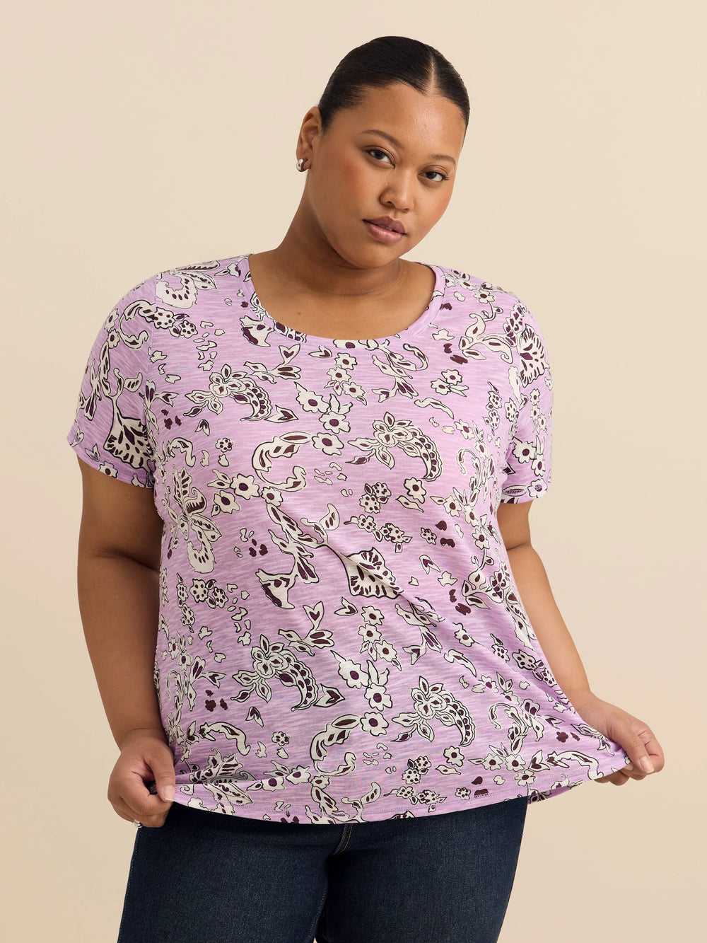 Purple printed