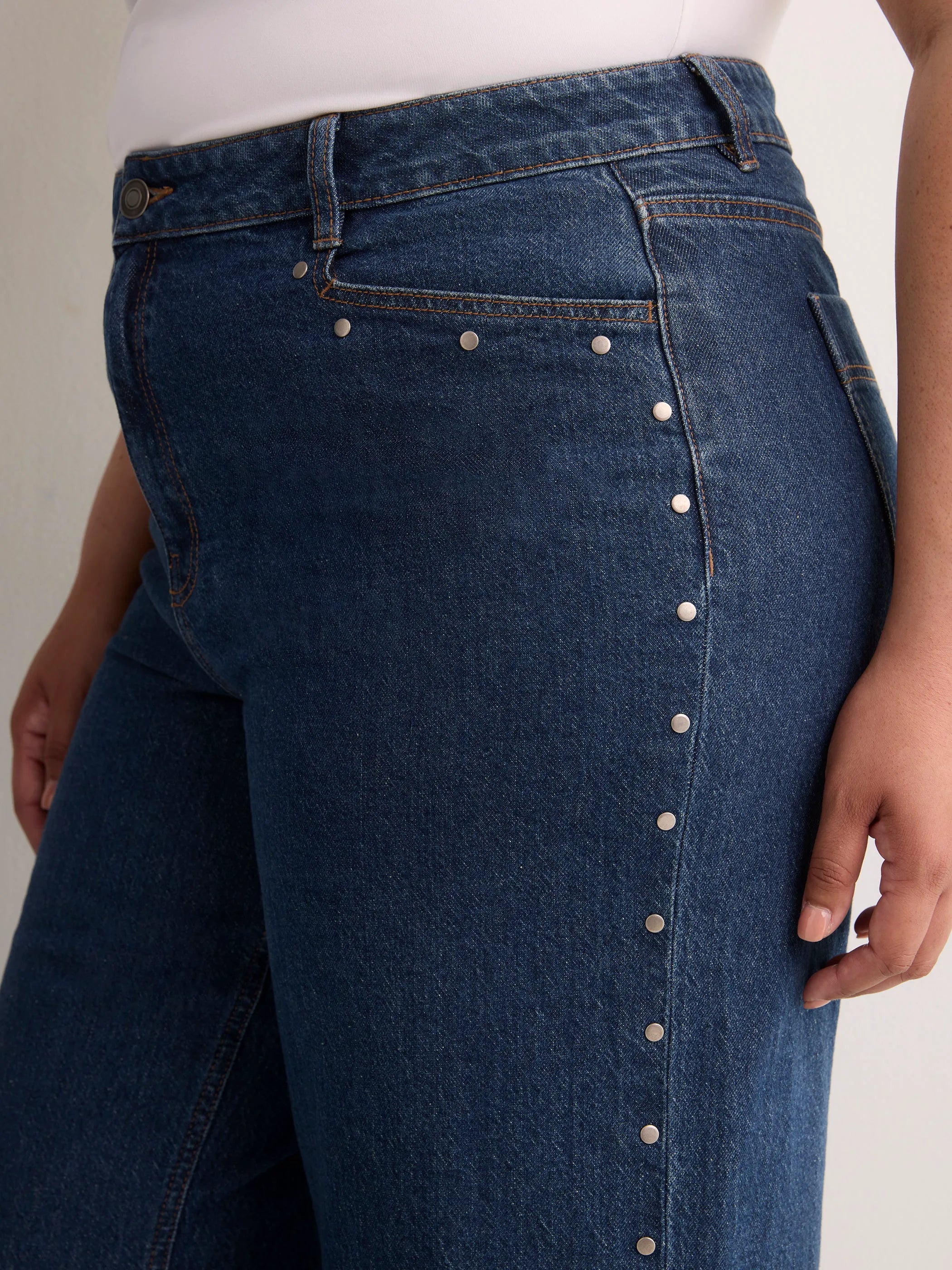 Dark medium blue denim