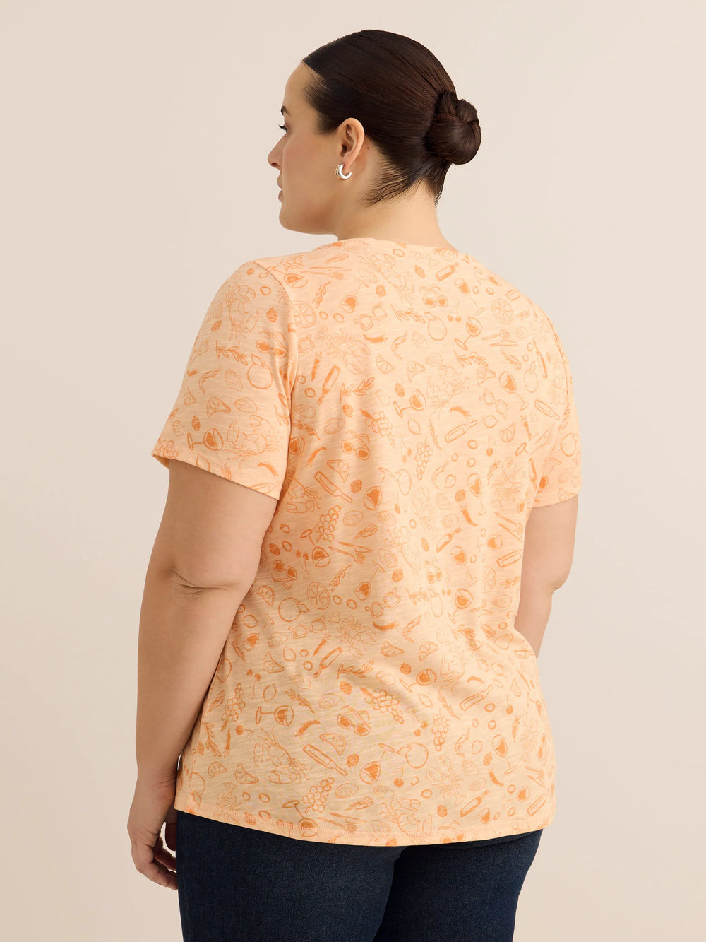 Peach fuzz printed