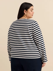 NAVY AND WHITE STRIPE