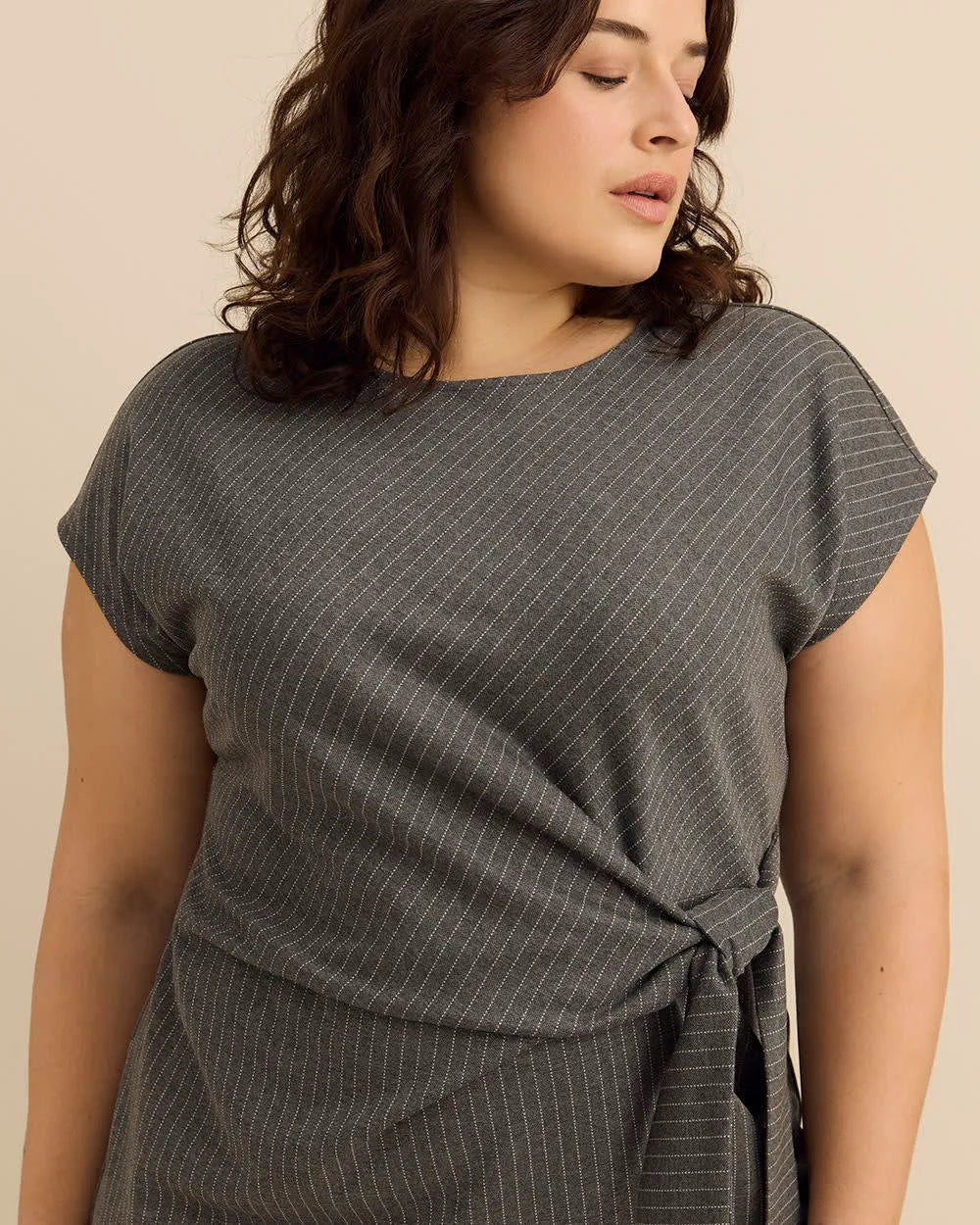 Dark grey pinstripe