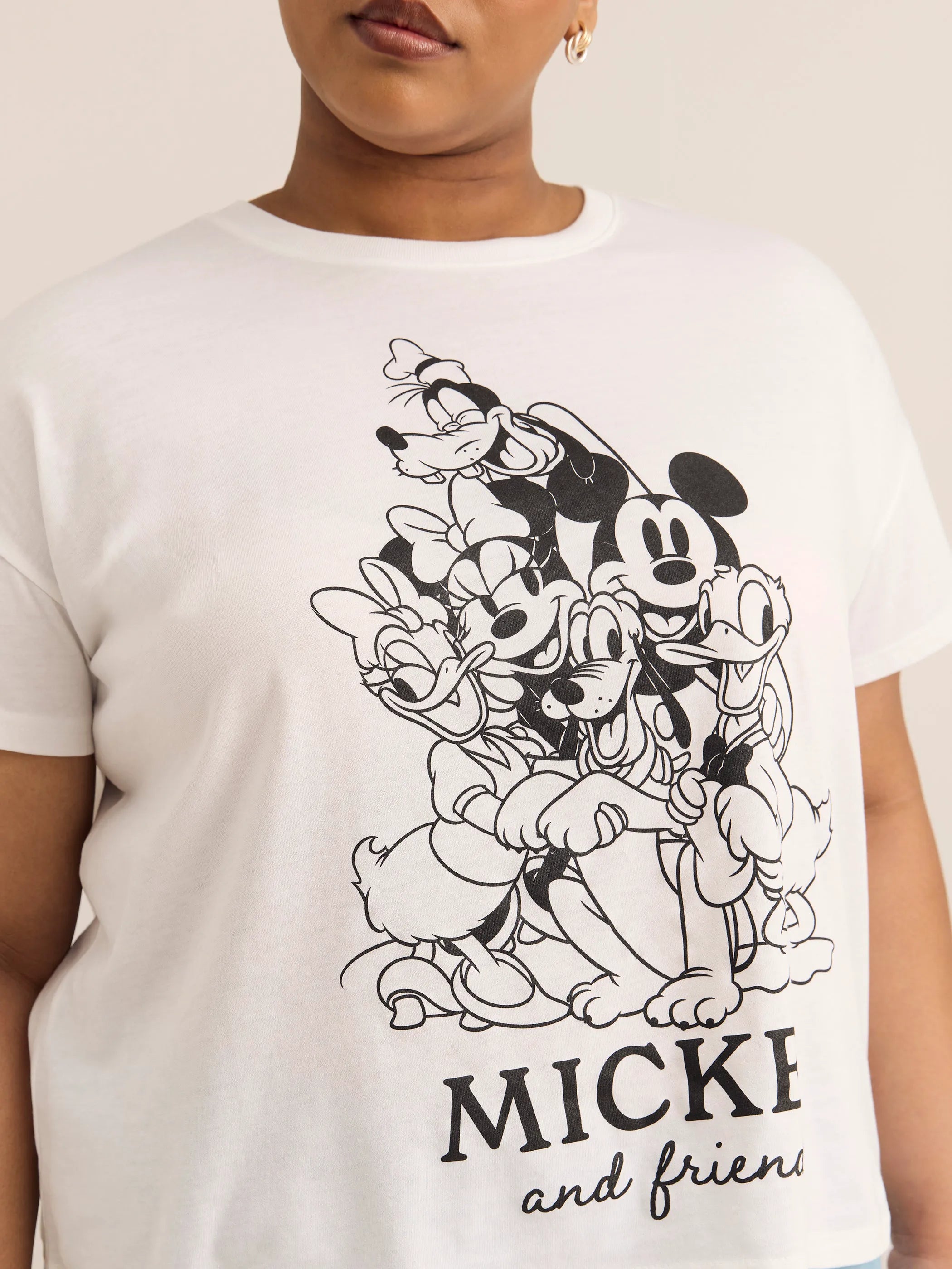 White printed Disney Mickey