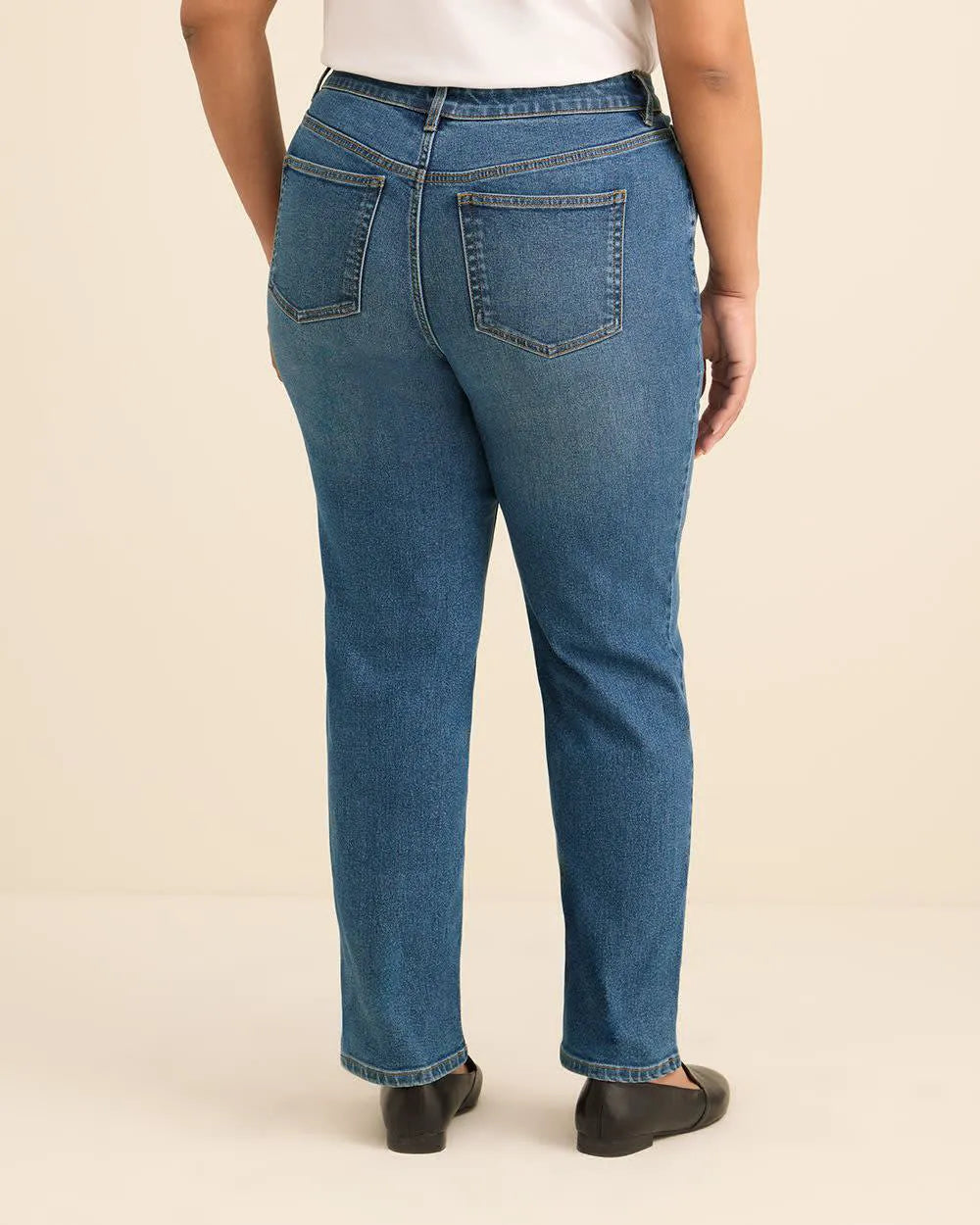 Dark medium blue denim