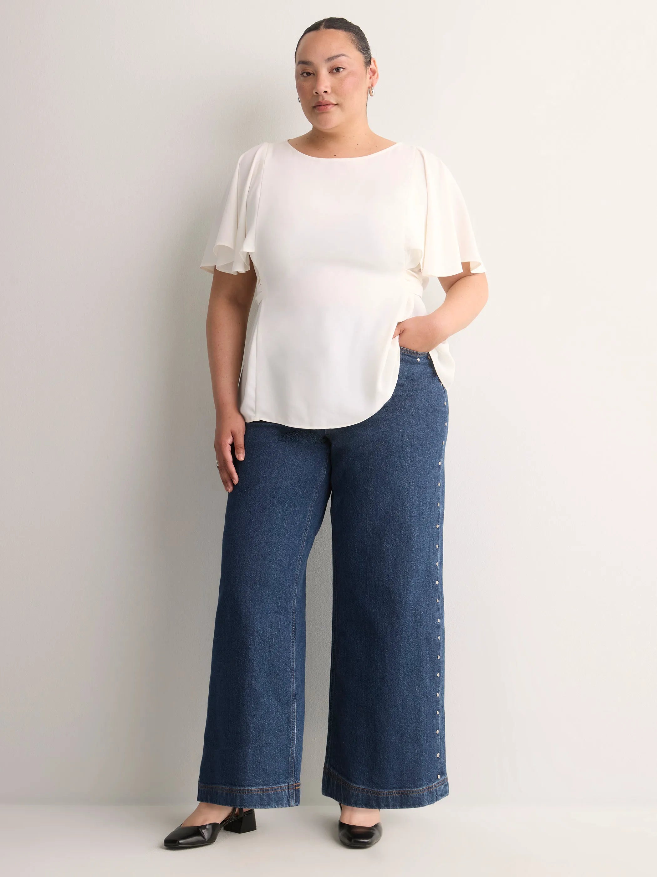 Dark medium blue denim